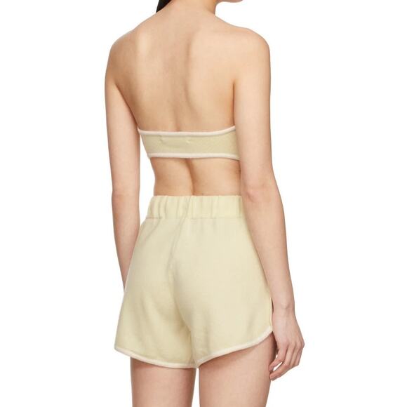 Lisa Yang Kiyo Track Short Selah Bandeau Bra Size 1 S / M Cashmere Cream Yellow - Picture 2 of 14